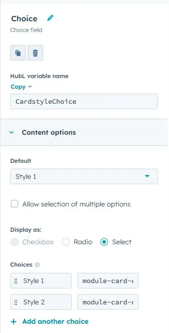 Hubspot Style Field on the Style Tab of the online editor